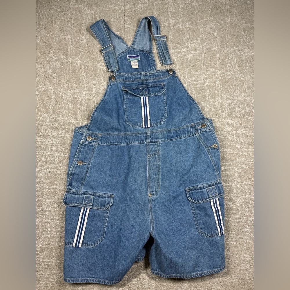 Vintage 90’s North Crest Denim Jean Shortalls Women’s Size XL Y2K